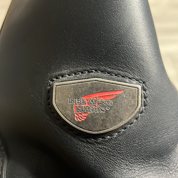Red Wings Buckle Black Leather Boots (13) - Picture 5 of 17
